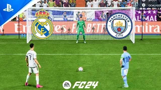 EA FC FIFA 24 | Real Madrid VS Man City | Ronaldo VS Messi | Champions League | Penalty Shootout