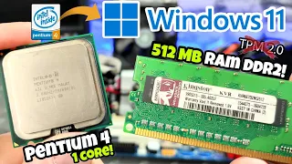 WINDOWS 11 ON A PENTIUM 4 + 512MB RAM! MINIMUM REQUIREMENTS TO THE LIMIT! THAT? DONE, BYE I'M GOING.