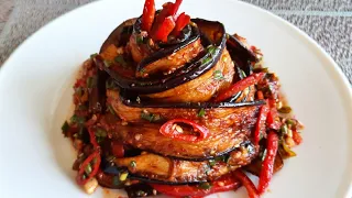 Royal Korean Eggplant Snack! Cook more at once, otherwise you won’t get it! 가지무침
