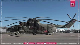 Stockshots of Russia's MI 26T2V helicopter