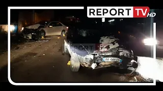 Report TV -Aksident në aksin Fushë Krujë-Krujë, përplasen dy makina, një e plagosur