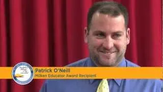 NJ Teacher Patrick O'Neill Gets the Surprise of His Life: a $25,000 Milken Educator Award