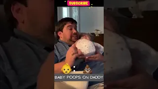 Little Baby Poops in Daddy's Arms 😂 #short #viral #funnyvideos #memes #baby #cute #girl #boy