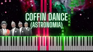 Astronomia (Coffin Dance) Piano Tutorial with chords