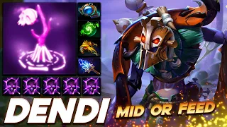 Dendi Witch Doctor - MID OR FEED - Dota 2 Pro Gameplay [Watch & Learn]