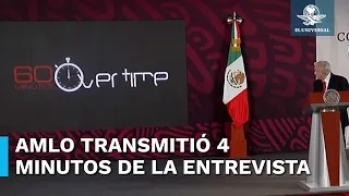 AMLO transmite en la Mañanera parte de la entrevista que le hizo “60 Minutes”