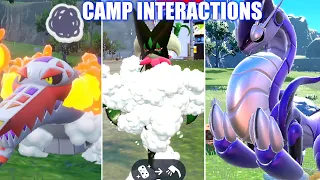 Pokemon Scarlet & Violet - All Starters & Legendary Camp Animations