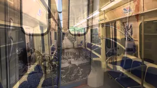 Первый сквозной поезд московского метро "70 лет Победы"