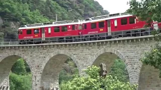 Bernina Bahn Teil 2 Rhätische Bahn zwischen Alp Grüm, Poschiavo, Brusio und Tirano