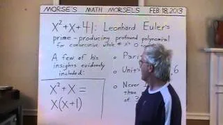 Mathematics - just a tiny example of (Leonhard) Euler's genius and insights.