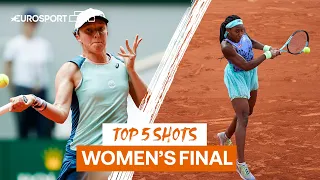 Iga Świątek v Coco Gauff | Top 5 shots - Women's Final | 2022 Roland Garros | Eurosport tennis