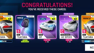 SSC Tuatara key packs opening | 1200 tokens | Asphalt 9