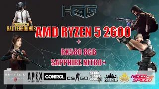 AMD RYZEN 5 2600 + SAPPHIRE NITRO+ RX 580 8GB BUILD IN 2020? 1080p ULTRA Test In 5 Games