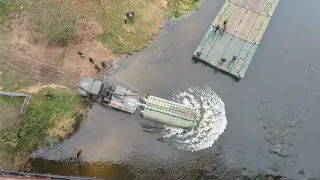 У Нового моста в Гродно наводится понтонная переправа