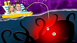 Kupiliśmy ⚠️ *NOWĄ* ŁÓDKĘ 🚢 i WYŁOWILIŚMY TO… 🦑 za 5 MLN $ 🤑 (MEGA POTWÓR) 😈 w Cat Goes Fishing!