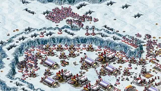 Red Alert 2 -- Extra Hard AI Mod -- Arctic Twist  --  7 vs 1 Great Britain