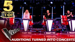 TOP 5 AUDITIONS TURNED INTO CONCERTS | THE VOICE