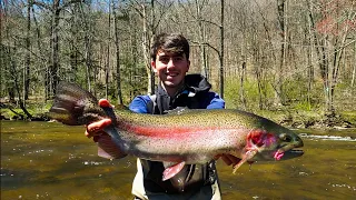 How to Catch BIG Stocked Trout in the Spring! Fishing for HUGE Rainbow Trout (25 in fish)
