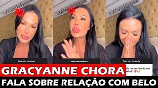 Gracyanne Barbosa cai no choro ao revelar arrependimentos do casamento com Belo