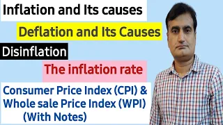 90- Inflation and its causes | Deflation and Its Causes | Disinflation | Inflation Rate | CPI & WPI