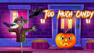 Too Much Candy ! Scary Halloween Story | @MeMoonieandMagic