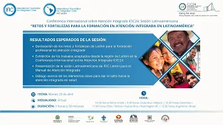 Conferencia Internacional sobre Atención Integrada ICIC24 Sesión Latinoamericana