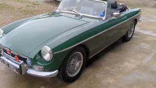 1972 MG MGB Roadster in BRG, chrome wires, overdrive, delightful