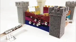 Magnet Guns VS Castle out of Magnetic Balls | Magnetic Games