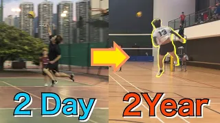 【バレーボール】165cm初心者が2年間ジャンプサーブ練習したらピンサーに選ばれた件 /165 beginner 2years jump serve record to be pinch server