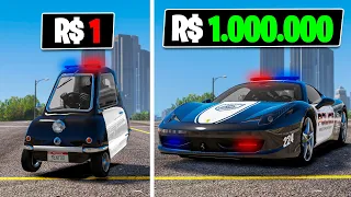 CARRO DE POLÍCIA DE R$ 1 para R$1.000.000,00 no GTA 5!