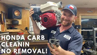 Honda GX200 Carburetor Cleaning - No REMOVAL!!!