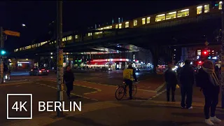 Berlin City Night Walk at "Mitte" & "Prenzlauer Berg" 🇩🇪 Kastanienallee, Eberswalderstraße etc. - 4K