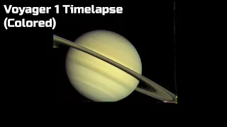Saturn Flyby (Colored) - Voyager 1 Timelapse