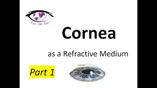 Cornea as a Refractive Medium - Part 1 of 3 / Eye - Dr.Tuti