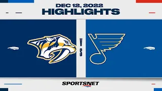 NHL Highlights | Predators vs. Blues - December 12, 2022
