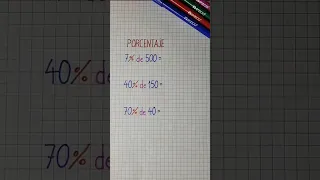 Cómo calcular PORCENTAJES parte 1🤔 | Aprendiendo Matemática