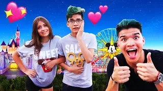 Surprising Little Bro with his DREAM GIRL at Disneyland! *first date*