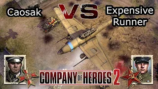 Coh2 1v1 | Caosak vs Expensive Runner | And he is ahead