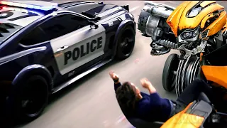 Bumblebee corre com hipercarros robôs | Transformers 5 | Clipe