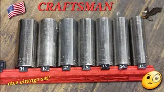 Craftsman 6 point  3/8 drive deep metric 7pc socket set.