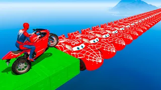 GTA V Epic New Stunt Race For Car Racing Challenge by Trevor and Spider Mcqueen, Shark