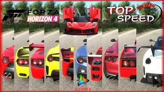 Forza Horizon 4 Top 10 Fastest Ferrari Cars | Top Speed Battle All Upgraded and Tuned | PC Gameplay