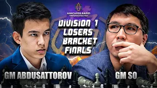 NAGULAT AT NAPA NGITI SI WESLEY SA GINAWA NI ABDU! | So vs Abdusattorov AimChess 2023 Losers Final