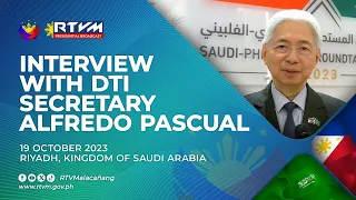 Interview with DTI Secretary Alfredo Pascual 10/19/2023