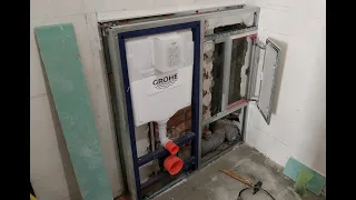 installation of wall-hung toilet