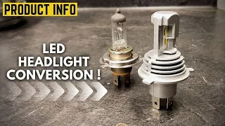 Motorcycle LED Headlight Conversion - Install and Test!