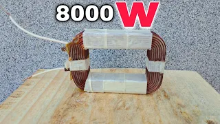 I turn microwave coil into 220v 8000w electric generator