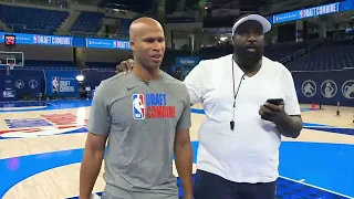 Perk puts Richard Jefferson THROUGH IT during NBA Draft Combine drills 😂 | NBA Today