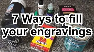 How to fill your engravings with paint, epoxy resin, glue and More! - Woodworking tutorial