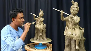 Bal Krishna murti making with clay | bal gopal murti banana | clay art